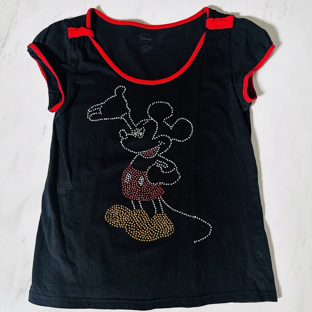 Mickey Mouse Women's Tank-Top Small Black Red - Disneyland Disney